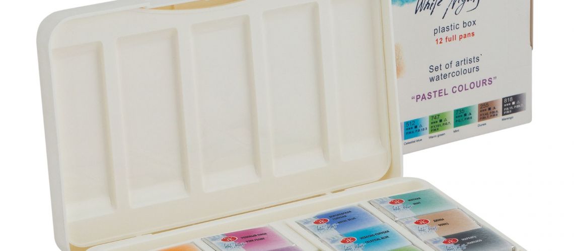 Aquarelle en boite plastic 12 couleurs pastel extra-fine